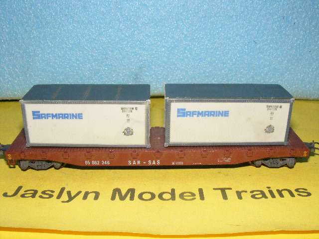 Lima HO SAR/ SAS Flatbed with Safmarine Containers,