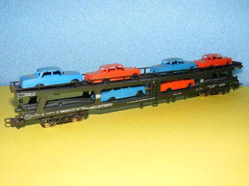 Lima HO Car Carrier with cars.