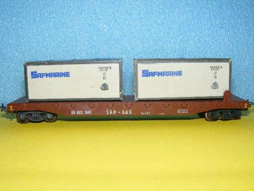 Lima HO SAR/SAS Flatbed with Safmarine containers.