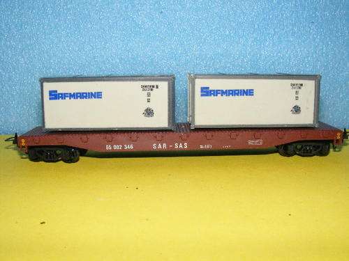 Lima HO SAR/SAS Flatbed with Safmarine Containers.