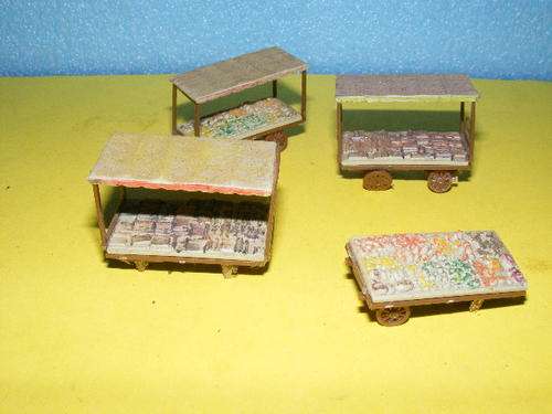 HO Small Vendor trolleys.