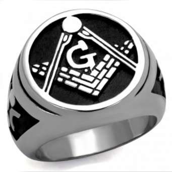 Stainless Steel Masonic Ring Size 12