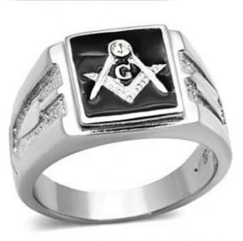 Men's Stainless Steel Masonic Ring Size 12/13