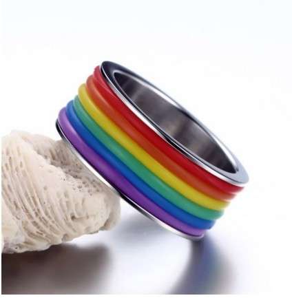 Rainbow Stainless Steel Band- Size 6/ 11/ 12