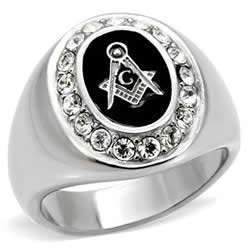 Men's Stainless Steel Masonic Ring Size 8-12