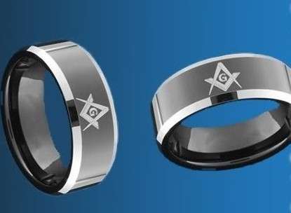 TUNGSTEN Masonic Men`s Band- Size 12