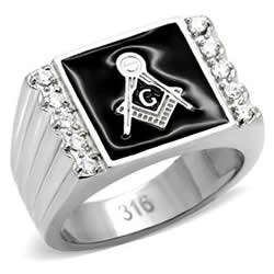 Stainless Steel Free Mason Ring
