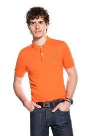 lacoste - men's golf shirt - orange - size no 4 - sa size medium - new with tags -