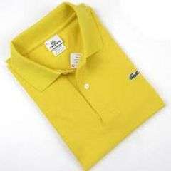 lacoste - men's golf shirt - yellow - size no 3 - sa size small - new with tags -