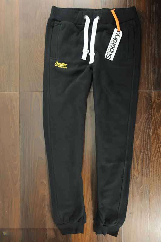 Superdry - Black cuffed Track-pants - Size Medium -