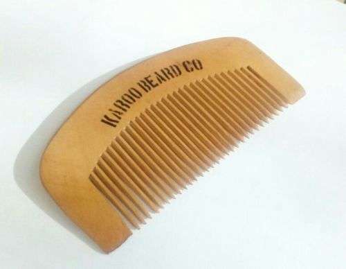 Wood beard comb