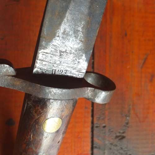 Enfield Bayonet some wood chipped on handle