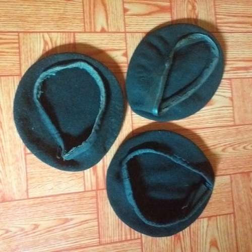 3 x Black berets