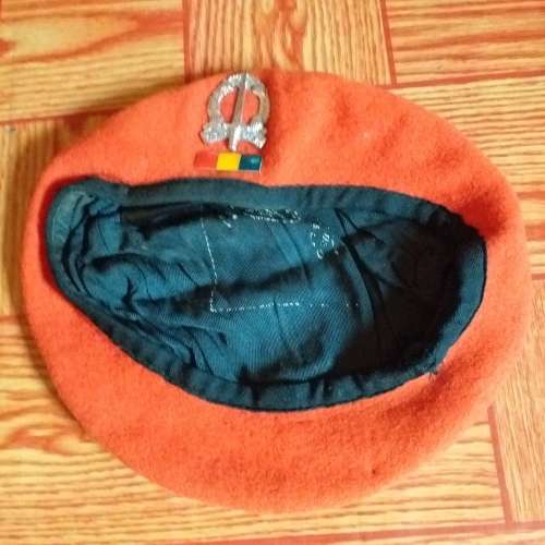 S.A Military Corps Beret, all pins intact.