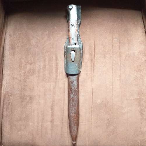 Mauser Bayonet, Scabbard and Frog. Matching numbers.