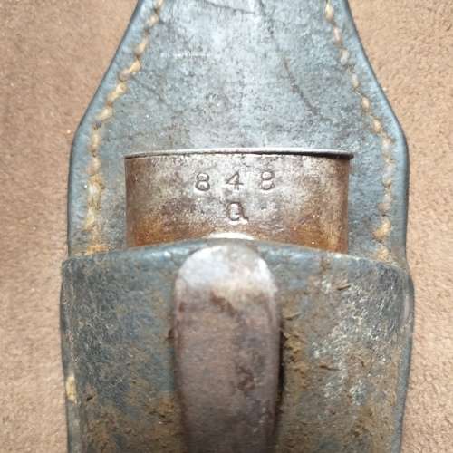 Mauser Bayonet, Scabbard and Frog. Matching numbers.