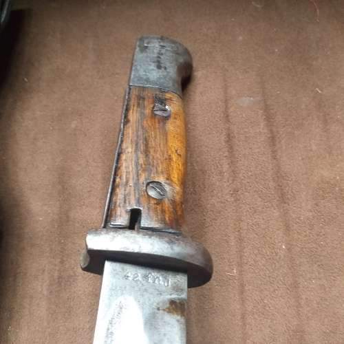 Mauser Bayonet, Scabbard and Frog. Matching numbers.