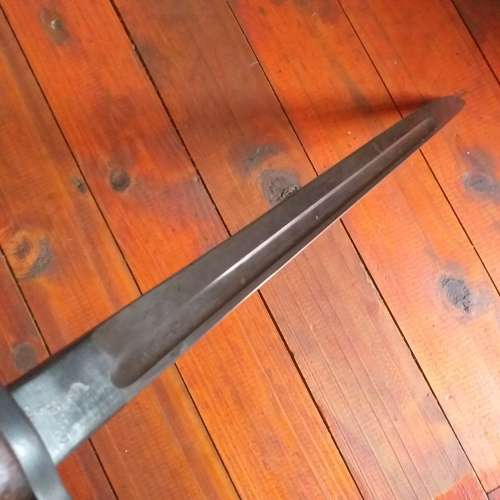 1907 SAP Sanderson bayonet, Scabbard and Frog.