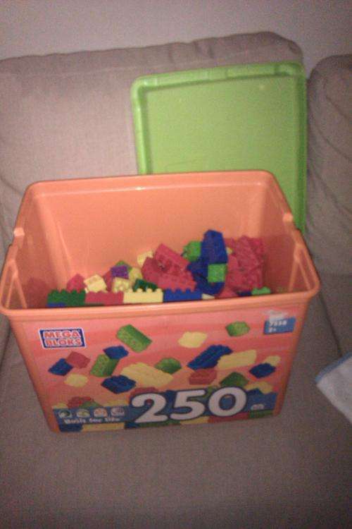 Big box of mega bloks