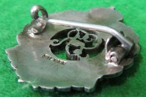 **BRITISH**WW2**ROYAL ENGINEERS CORPS BADGE**STERLING SILVER / ENAMEL BADGE**