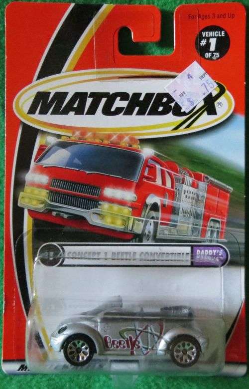 **MATCHBOX**VW CONCEPT 1 CONVERTIBLE**CARDED 2000 CHINA**WITH MB LOGO BEHIND BACKSEATS**