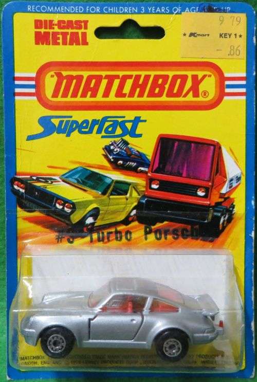 **MATCHBOX SF #3**PORSCHE TURBO**CARDED 1976**MADE IN ENGLAND**