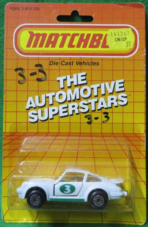 **MATCHBOX SF**PORSCHE TURBO**CARDED 1986**MADE IN MACAU**DOORS OPENS**