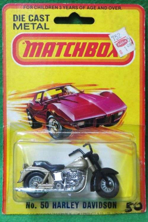 **MATCHBOX #50**HARLEY DAVIDSON**MADE IN ENGLAND**1980**