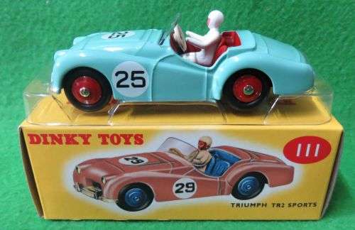 **DINKY #111**TRIUMPH TR2 SPORTS**DE AGOSTINI COLLECTION**MINT IN BOX**NOREV MATTEL**