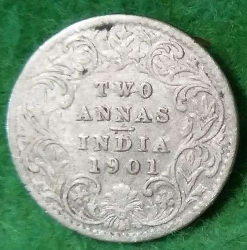 INDIA (BRITISH) - SILVER - 1901 - 2 ANNAS