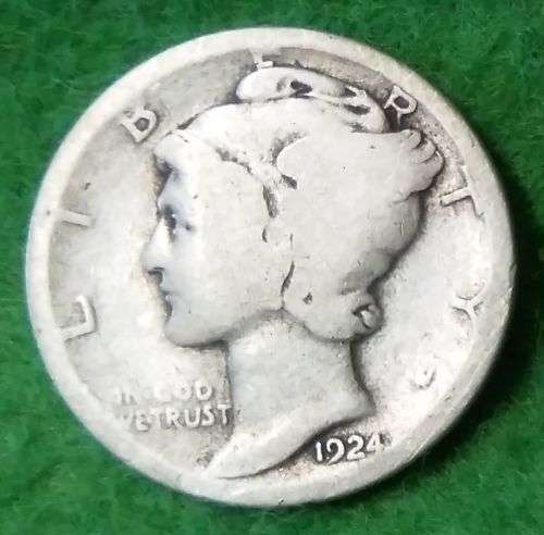 USA - SILVER - 1924 - 1 DIME