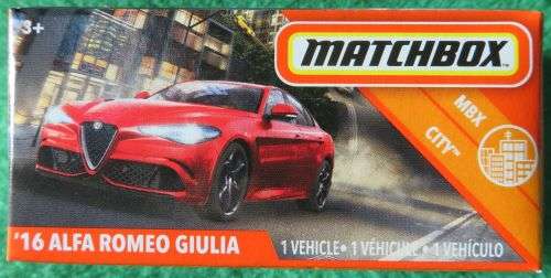 MATCHBOX - 2016 ALFA ROMEO GIULIA - NEW IN SEALED BOX