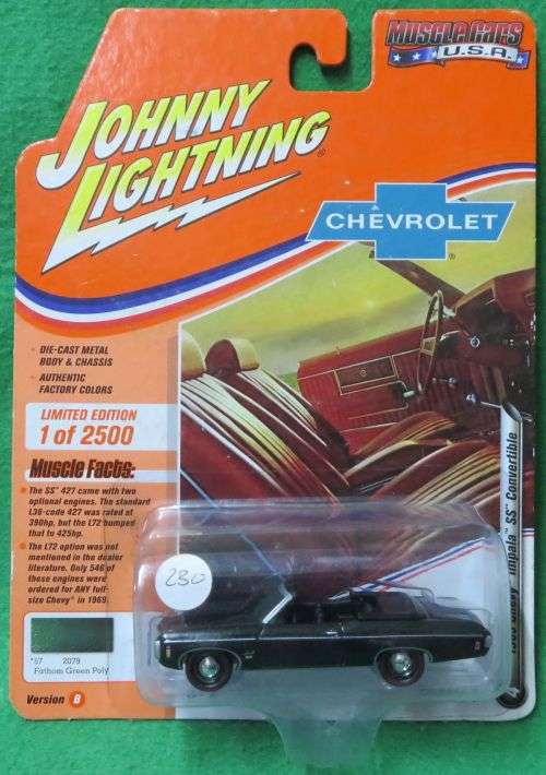 **JOHNNY LIGHTNING**1967 CHEVY IMPALA SS CONVERTIBLE**LTD EDITION OF 2500**1/64**IN SEALED PACK**