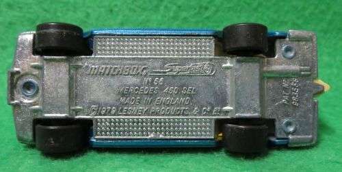 **MATCHBOX LESNEY No.56**MERCEDES 450 SEL**DOORS OPEN**METAL BASE**1979**