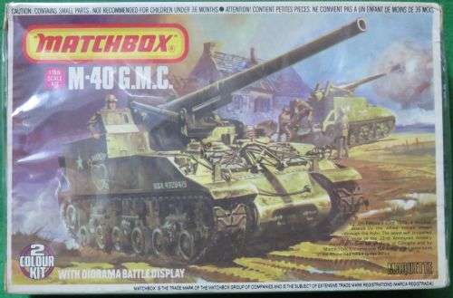 **MATCHBOX**MODEL KIT**M-40 G.M.C. TANK***VINTAGE**1/76**