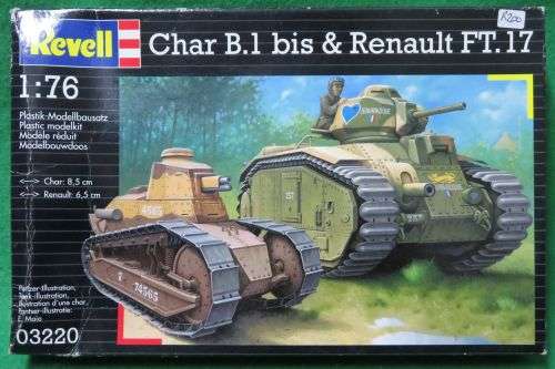 **REVELL**MODEL KIT**2 IN 1**CHAR B.1 BIS & RENAULT FT.17**1/76**