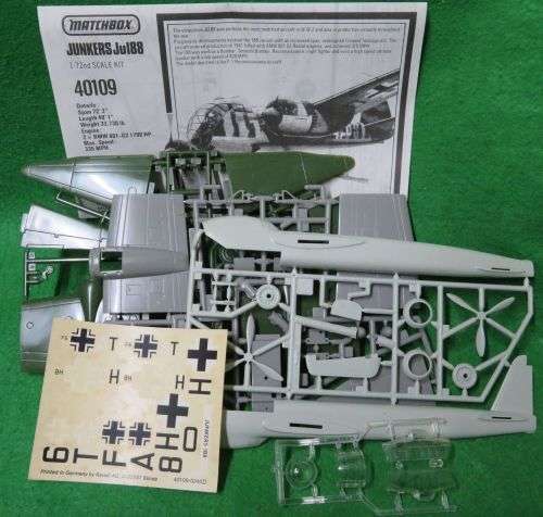 **MATCHBOX**MODEL KIT**JUNKERS Ju188**VINTAGE**1/72**