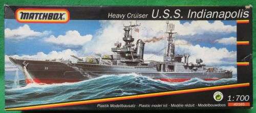 **MATCHBOX**MODEL KIT**HEAVY CRUISER - U.S.S. INDIANAPOLIS**VINTAGE**1/700**
