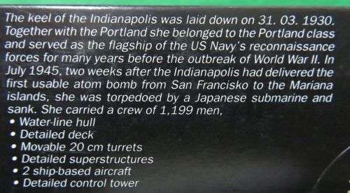 **MATCHBOX**MODEL KIT**HEAVY CRUISER - U.S.S. INDIANAPOLIS**VINTAGE**1/700**