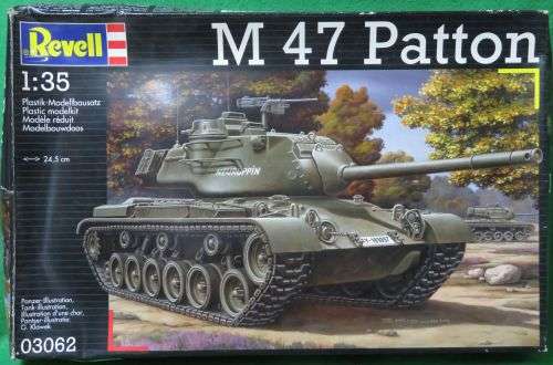 B/FRIDAY**REVELL**MODEL KIT**M47 PATTON**1/35**VINTAGE**MODEL +-24.5CM**