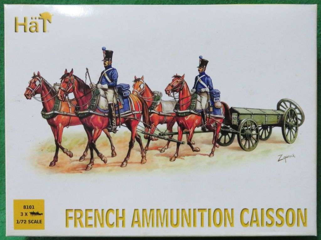 **HAT**MODEL KIT**3 X SETS - FRENCH AMMUNITION CAISSON**VINTAGE**1/72**