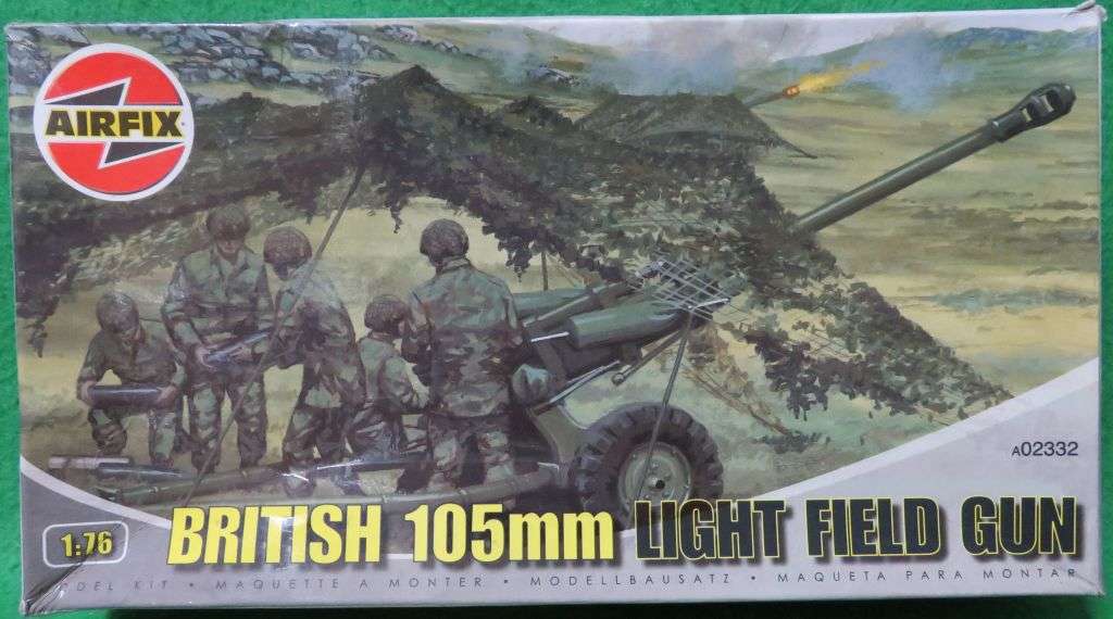 **AIRFIX**MODEL KIT**BRITISH 105mm LIGHT FIELD GUN**VINTAGE**1/76**