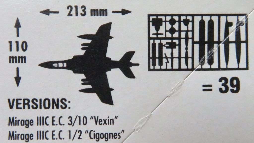 **AIRFIX**MODEL KIT**DASSAULT MIRAGE IIIC**1/72**LENGTH +-21.3CM**