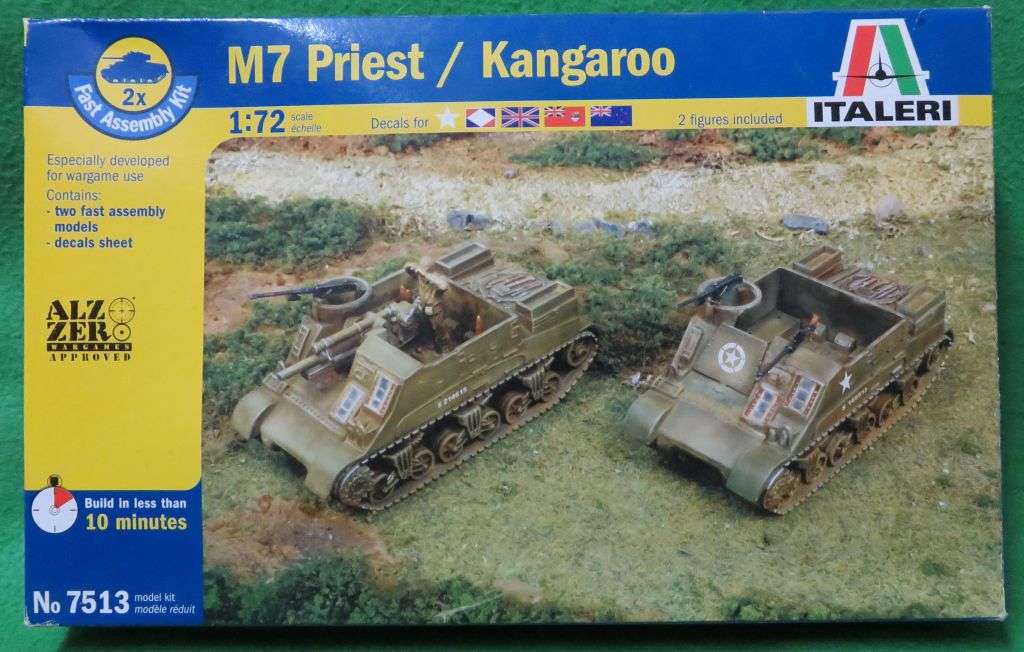 **ITALERI**MODEL KIT**(2 IN 1) M7 PRIEST & KANGAROO**VINTAGE**1/72**LENGTH +-8.3CM**