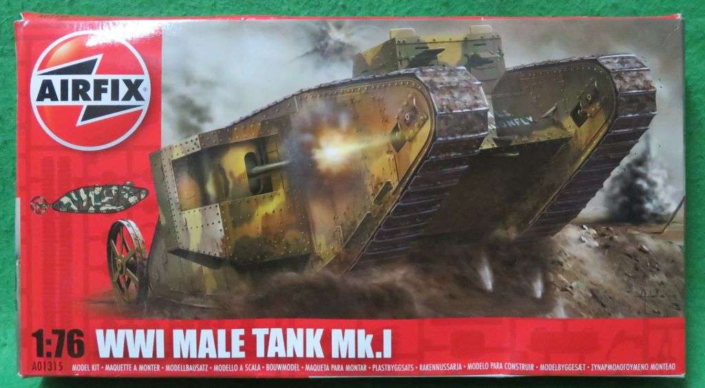 **AIRFIX**MODEL KIT**WWI - MALE TANK Mk.I**1/76**LENGTH +-13.5CM**