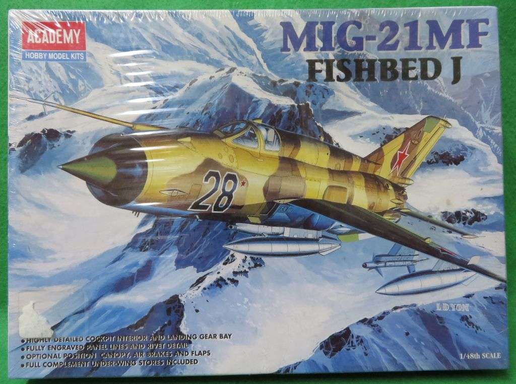 **ACADEMY**MODEL KIT**MIG-21MF FISHBED J**VINTAGE**1/48**BOX STILL SEALED**