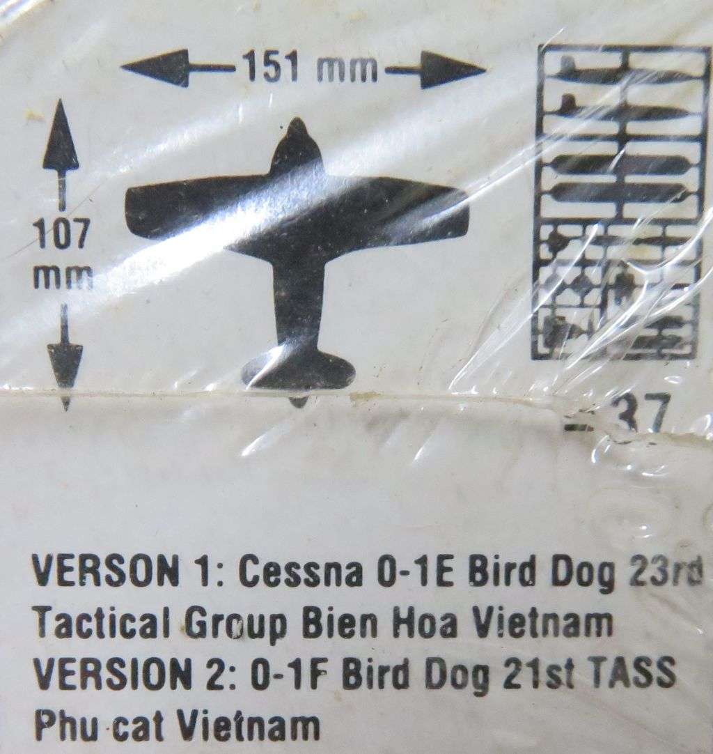 **AIRFIX**MODEL KIT**BIRD DOG 0-1E/F**1/72**VINTAGE**LENGTH +-10.7CM**