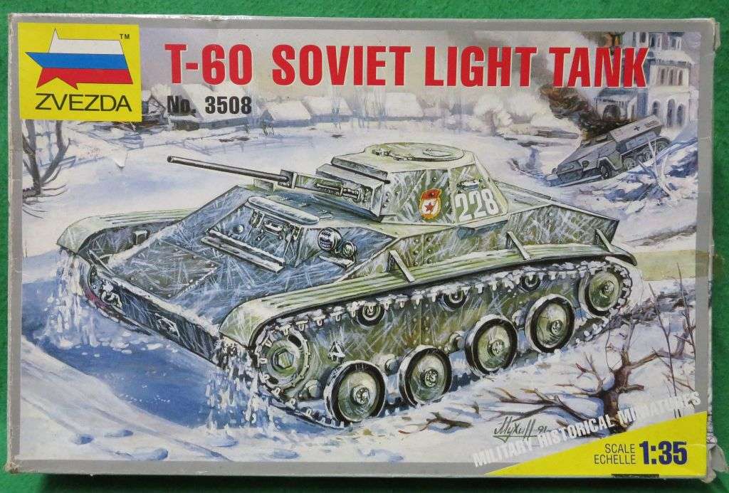 **ZVEZDA**MODEL KIT**T-60 SOVIET LIGHT TANK**VINTAGE**1/35**LENGTH +-12 - 13CM**