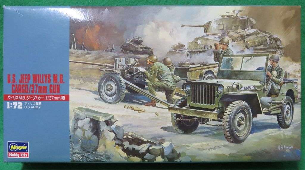 **HASEGAWA**MODEL KIT**U.S. JEEP WILLYS M.B. CARGO/37mm GUN**1/72**