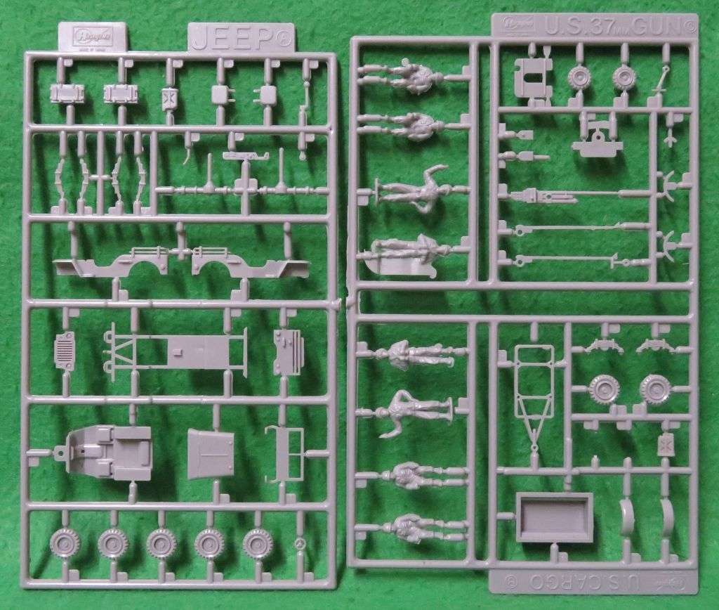 **HASEGAWA**MODEL KIT**U.S. JEEP WILLYS M.B. CARGO/37mm GUN**1/72**